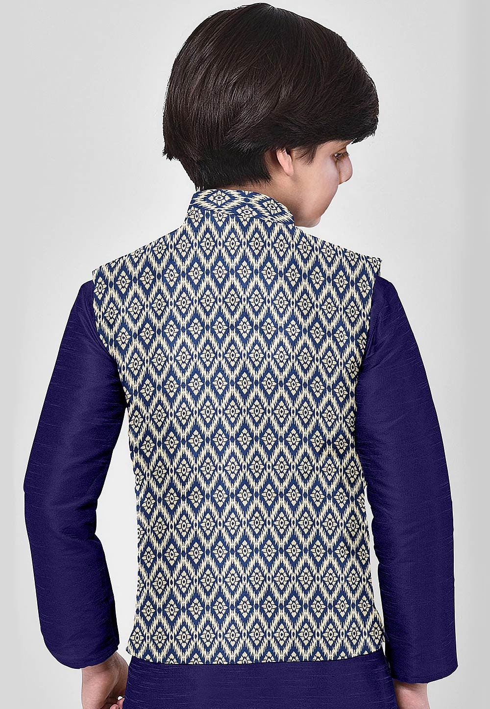 Blue Silk Kurta