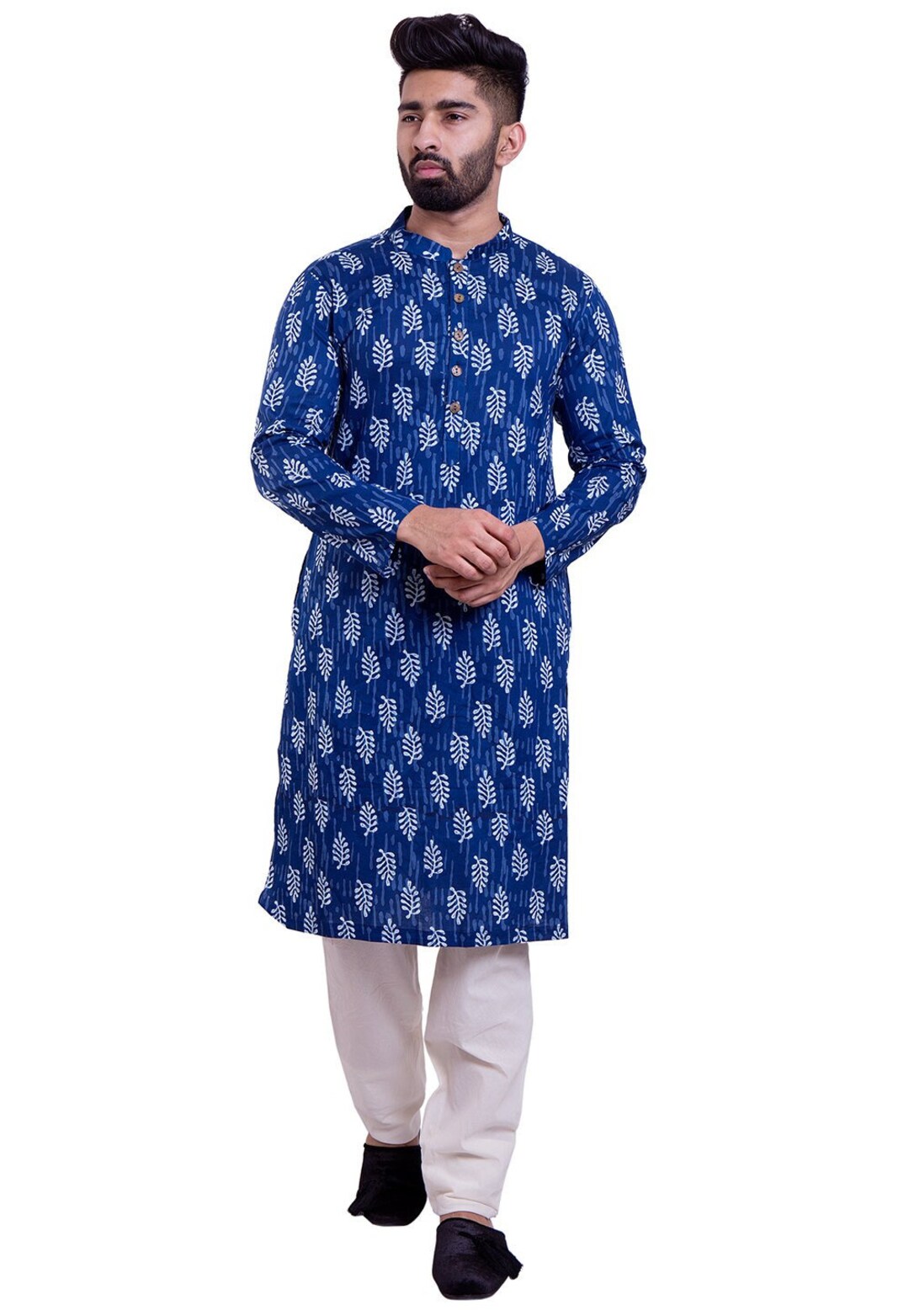 Indigo Dabu Slip Kurta with Pant