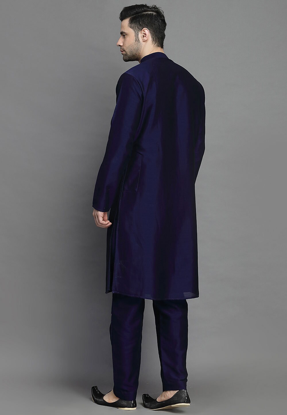Navy Silk Kurta