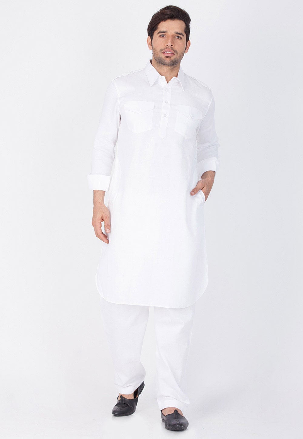 Pathani dress white clearance