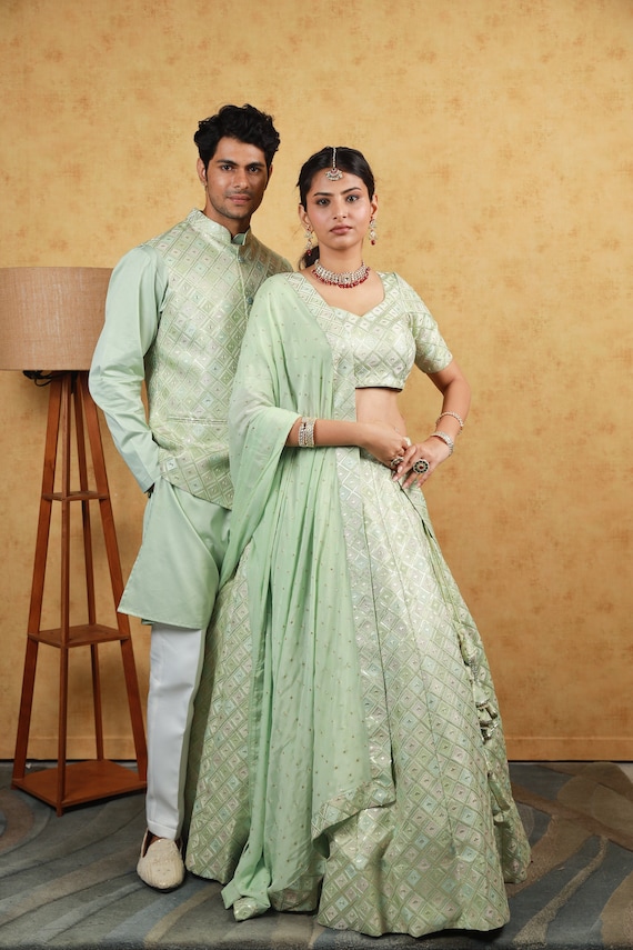 green colour combination dress Effortlessly Elegant: Lime Green Ankle-Length Dress Set with Dupatta