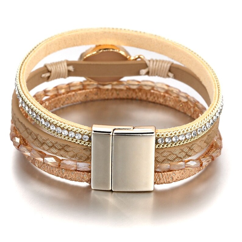 Druzy Wrap Bracelet / Trendy Leather Wrap Bracelet / Etsy