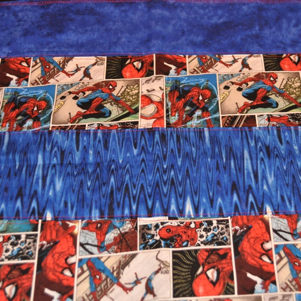 18" doll Spiderman bedding cotton/red minky