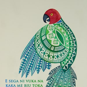 Fijian Parrot Wall Art, Parrot Art, Parrot Digital Wall Art, Motivational Art.