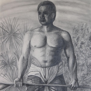 Polynesian Tattoo Drawing, Samoan Male Tattoo Drawing, Samoan Pe&#39;a Tatau Drawing, Polynesian Tribal Tattoo Drawing, Polynesian Tattoo Art.
