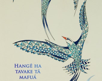 Polynesian Tropic Bird Art, Tropic Bird Wall Art, Tropic Bird Digital Wall Art.