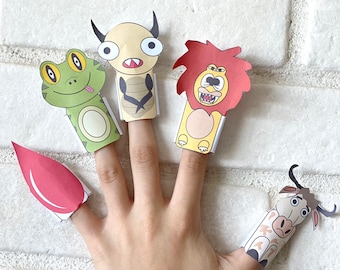 Printable  Ten Plagues Finger Puppets, Instant Download, Passover Download, Passover Gift For Kids, Passover DIY, Jewish Holiday