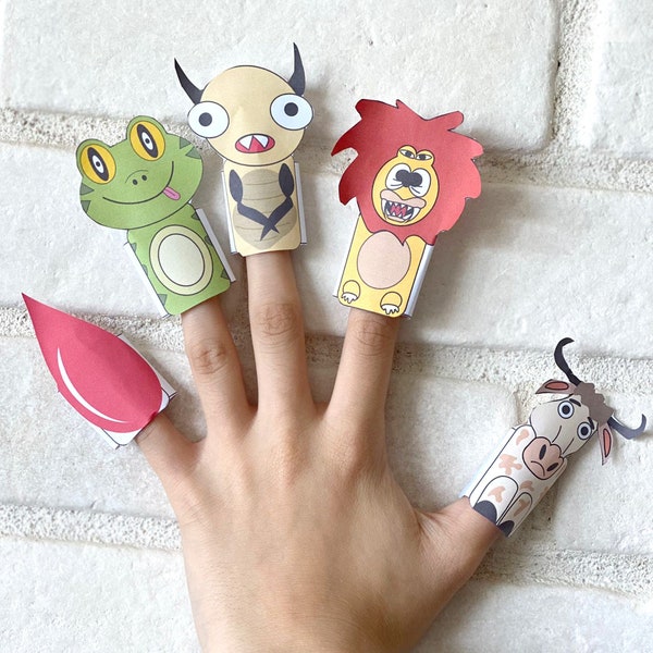 Printable  Ten Plagues Finger Puppets, Instant Download, Passover Download, Passover Gift For Kids, Passover DIY, Jewish Holiday