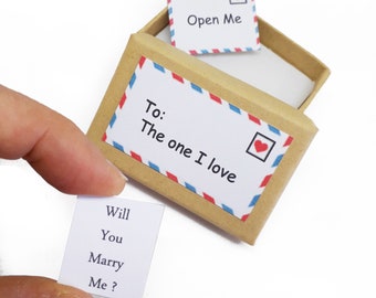 Voorstel ringdoos, Marry Me-ringdoos, verlovingsringdoos, huwelijksaanzoek, alternatieve ringdoos, hipster verloving, wil je met me trouwen