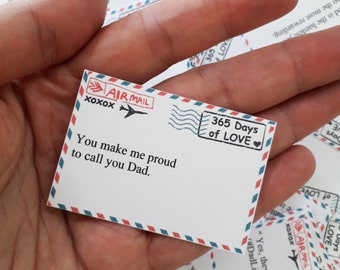 Fathers Day Gift, 365 Love Notes,  Gift Idea For Dad,Printable, Editable, Fathers Day Card, Personalized, Father Daughter, Father Son