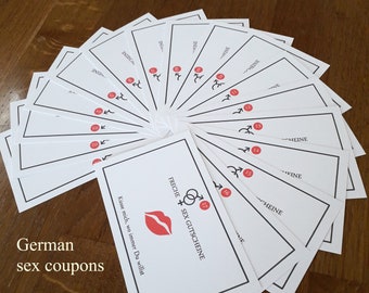 Printable Naughty,Sex Coupons, Translated To German, Instant Download, Naughty Gift, Birthday, Anniversary, Boyfriend, Husband, Partner