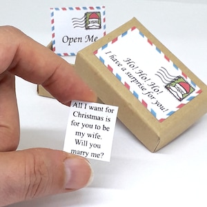 Boîte à bagues pour proposition de Noël, Boîte à bagues Épouse-moi, Boîte à bagues de fiançailles, Boîte à bagues alternative, Fiançailles de Noël, Veux-tu m'épouser, Unique