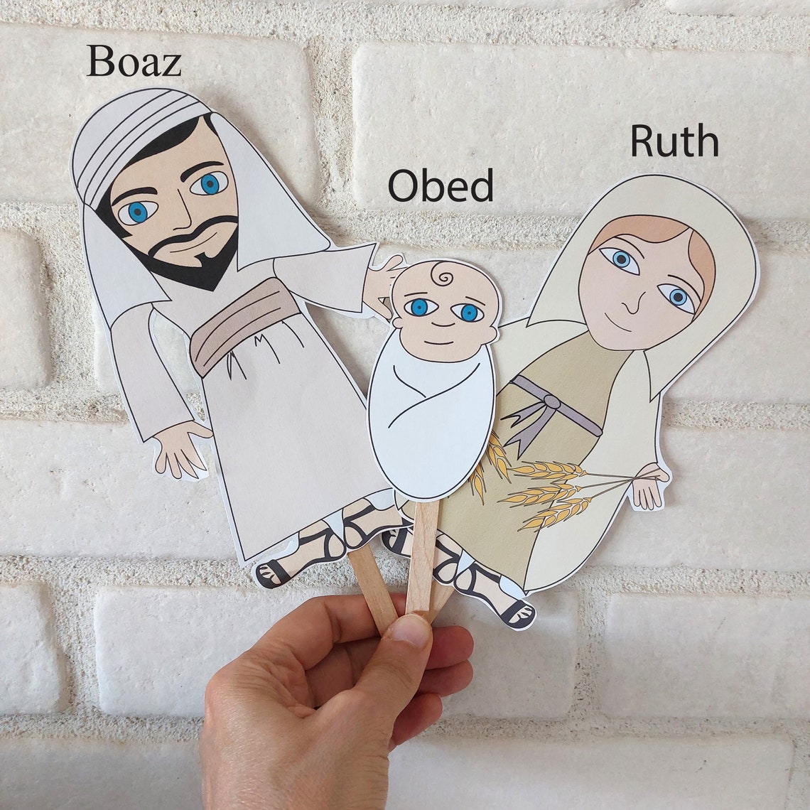 Printable Book of Ruth Puppets Instant Download Shavuot - Etsy