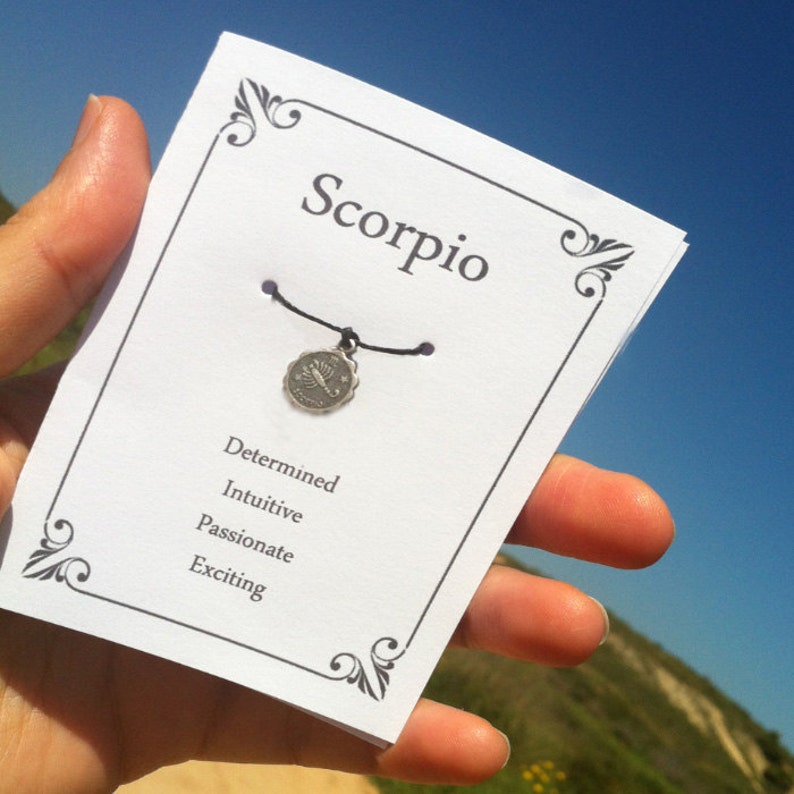 Scorpio Birthday Wish Bracelet Greeting Card Astrology | Etsy