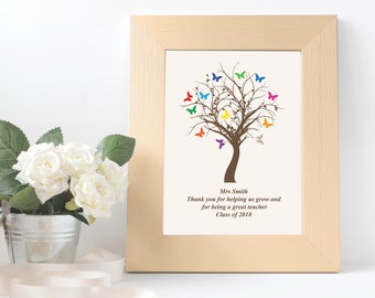Teacher Tree, Printable, Editable, Personalized, Teacher Appreciation, Graduation, School, Teacher Gift, End Of School Year, Teacher&#39;s Day