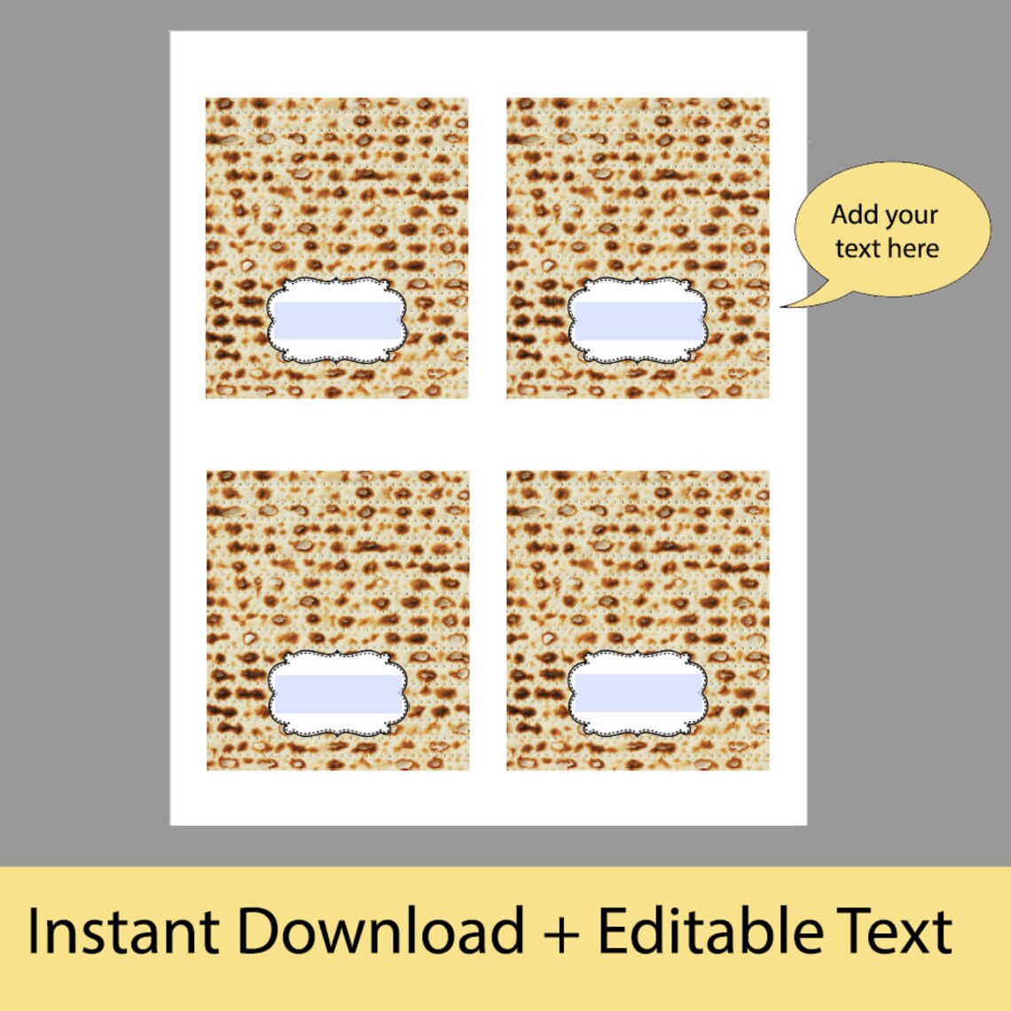 Passover Place Card Printable Cardsdigital Place Cards - Etsy