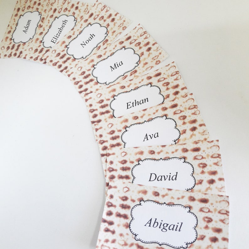 Passover Place Card Printable Cardsdigital Place Cards | Etsy
