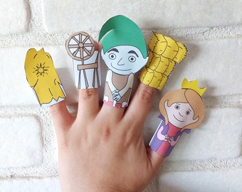 Rumpelstiltskin Printable Finger Puppets Activity, Cut and create Rumpelstiltskin Story For Kids, Printable Puppets, Kindergarten, Preschool