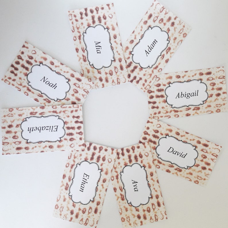 Passover Place Card Printable Cardsdigital Place Cards | Etsy