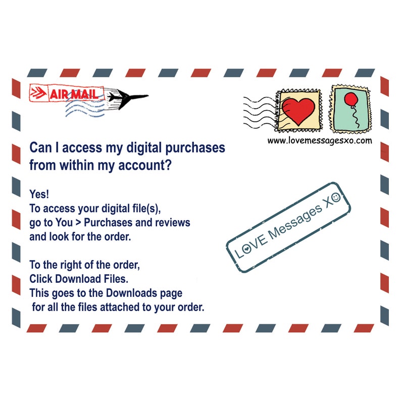 How to access your digital purchase from within your Etsy account?