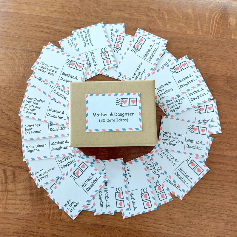 Mother Daughter Date Cards 30 Date Cards Mother's Day - Etsy