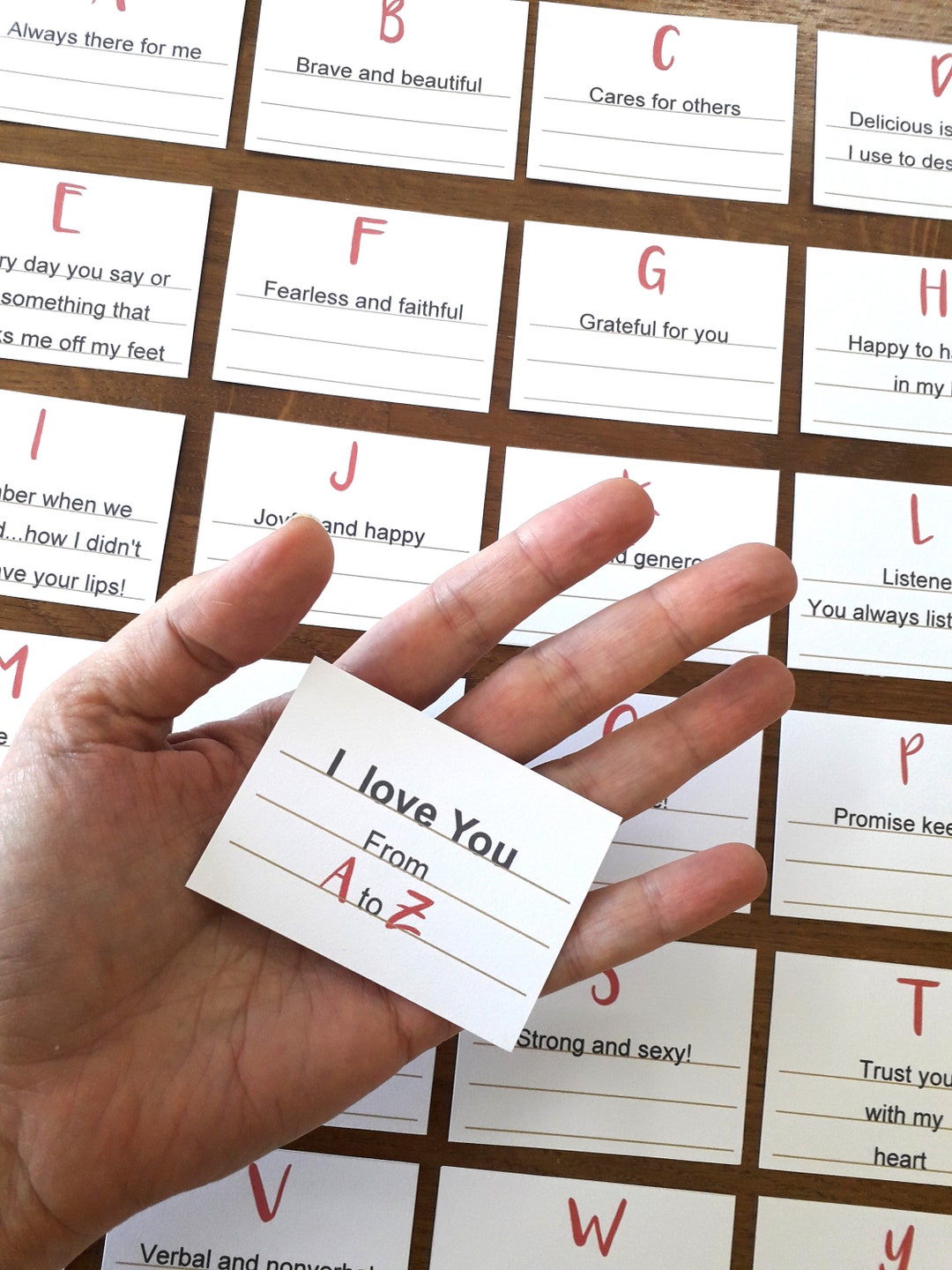 I Love You Card A To Z Digital Template Editable Printable Love I Love You Card A To Z Digital Template Editable Printable Love