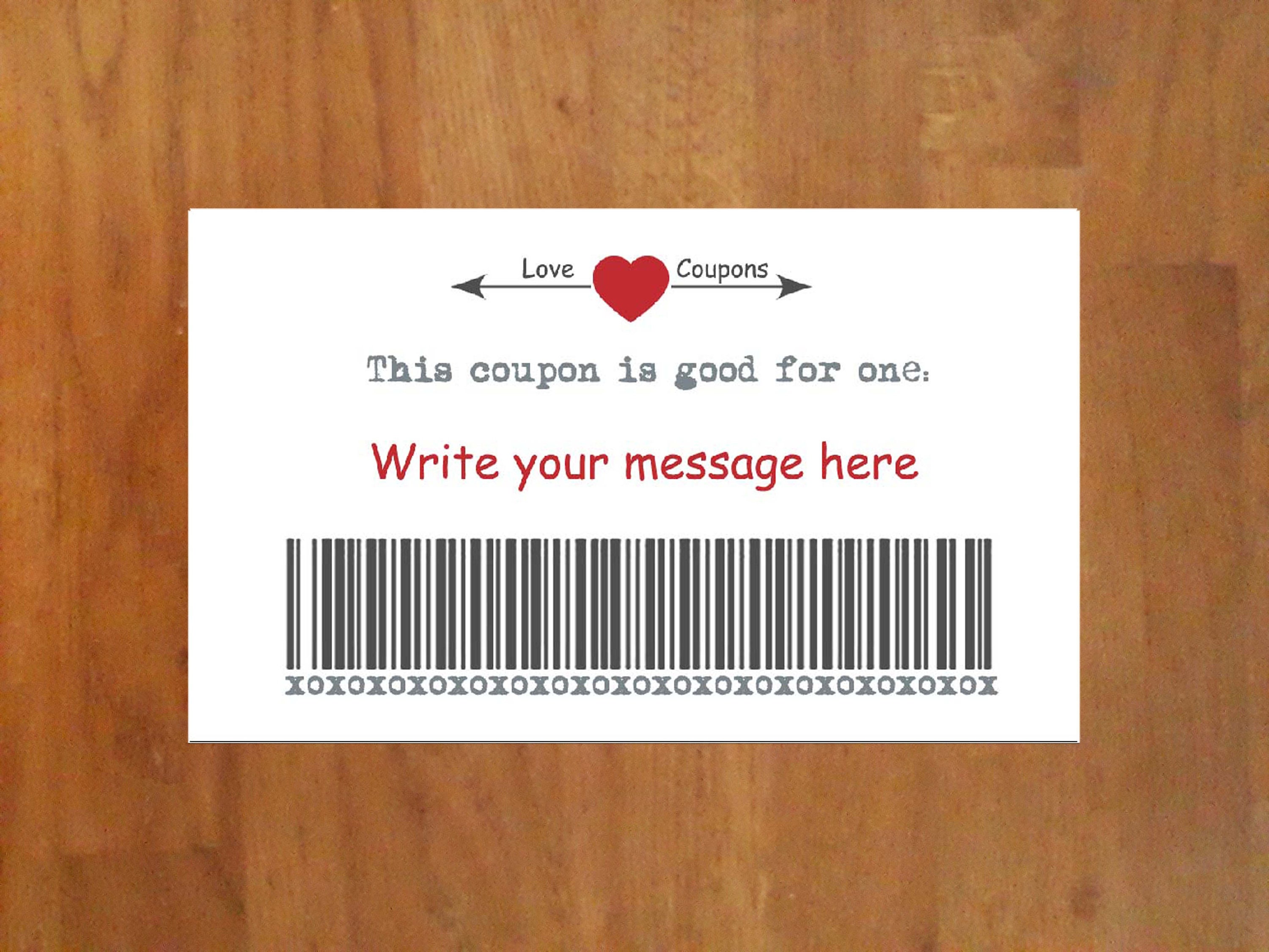 Love Coupons Blank Love Coupon Printable Coupons Last  Etsy