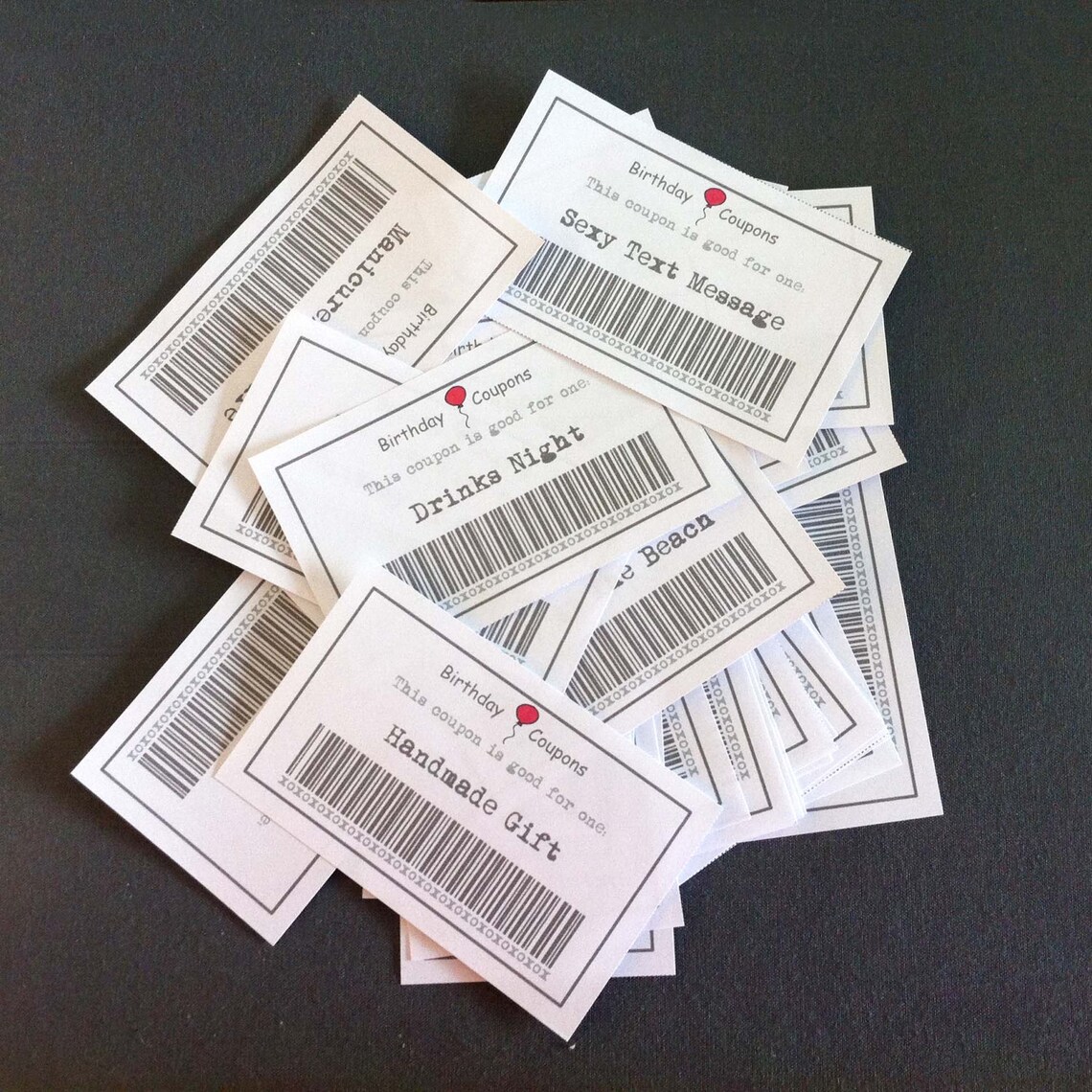 Birthday Coupons for Adults 39 Printable Coupons Diy Gift - Etsy Israel