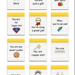 Luch notes or kids
DIY gift
Printable notes, Instant download