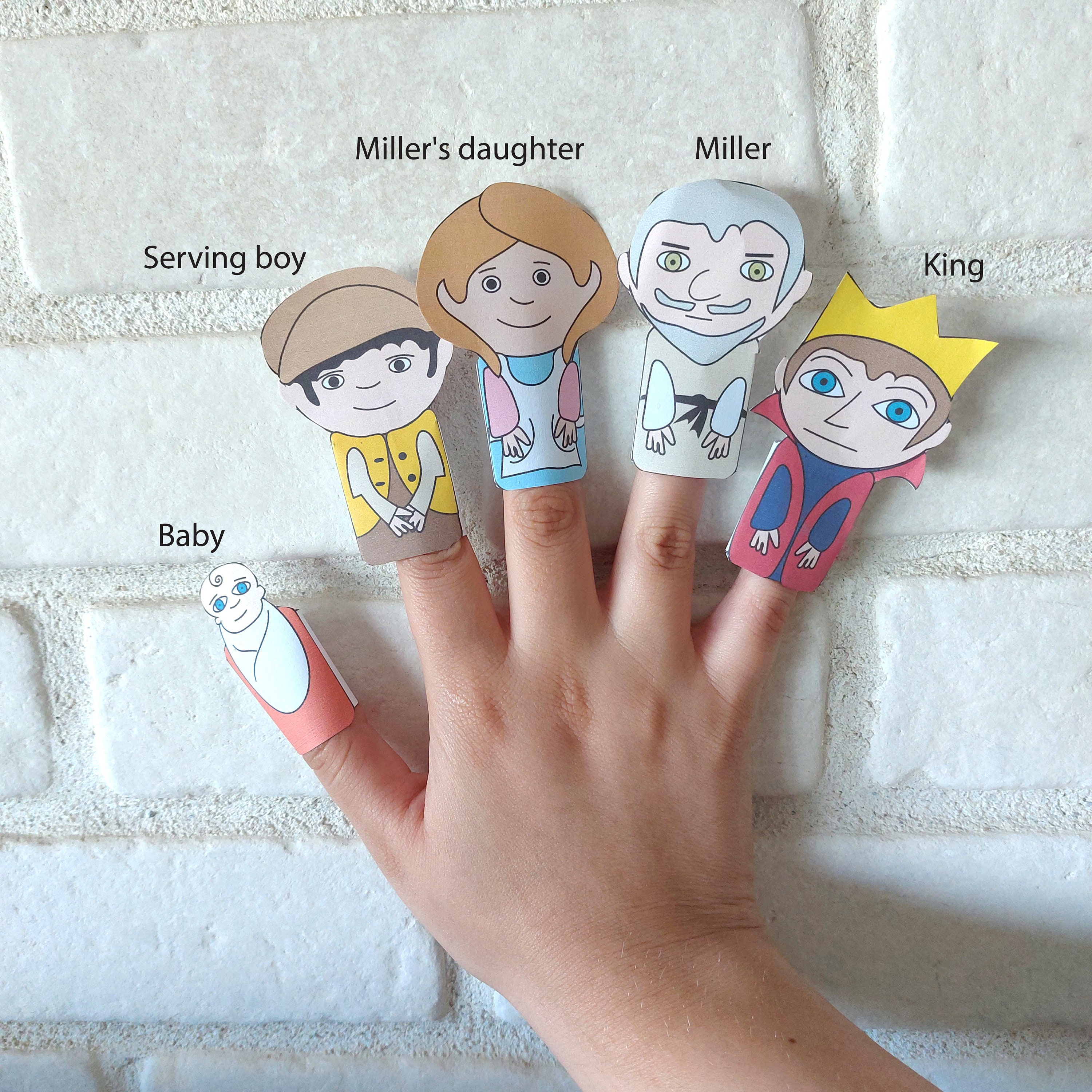 Rumpelstiltskin Printable Finger Puppets Activity Cut and Etsy