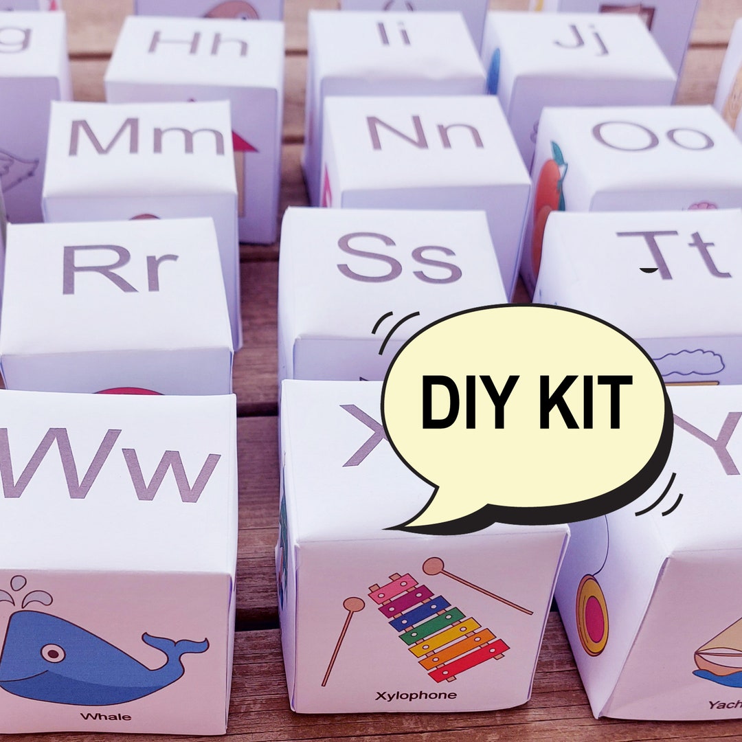 Printable Alphabet Blocks With Illustrations Instant - Etsy