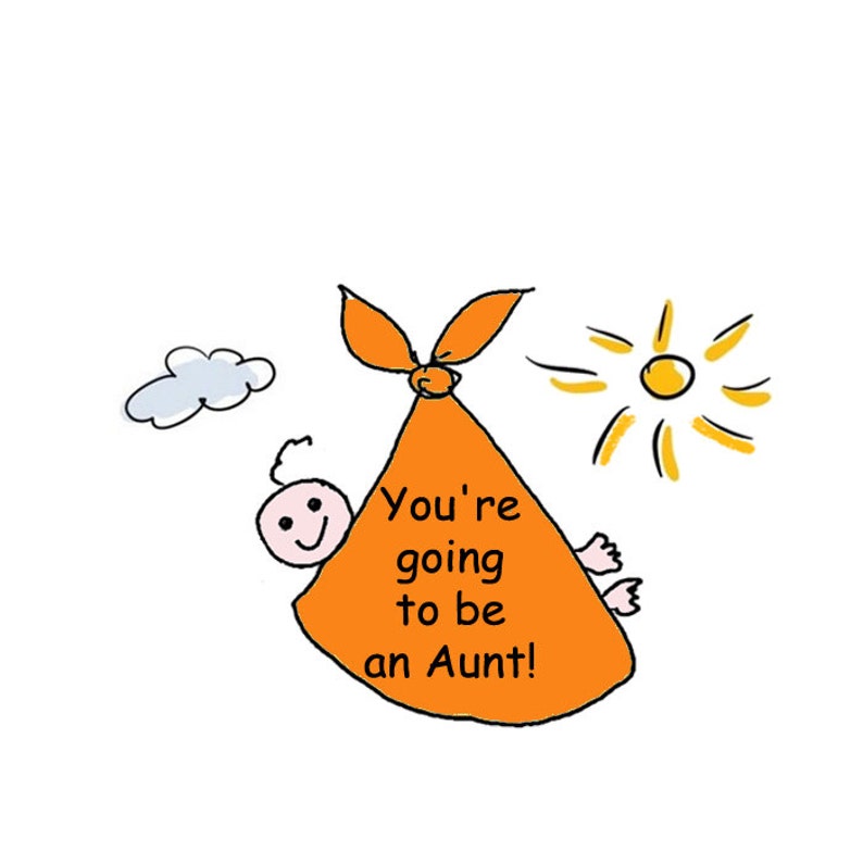 Aunt to Be Aunt Announcement Card for New Aunt Baby Reveal Etsy