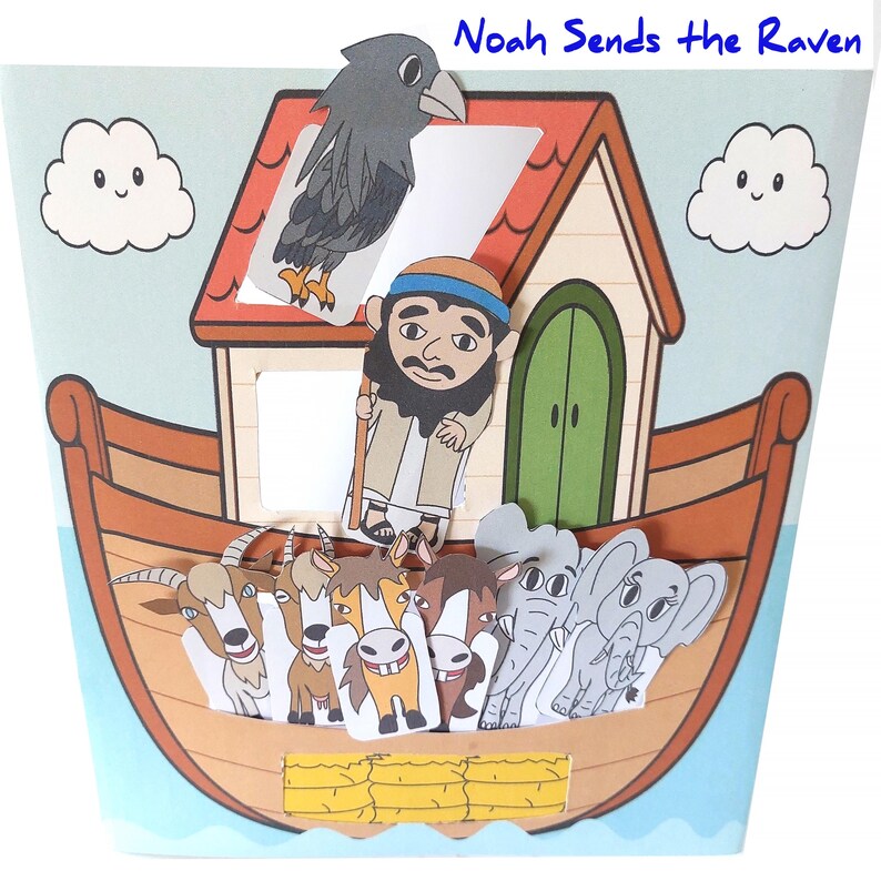 Noah’s Ark Puppet Theater Craft for Kids, Bible Story Craft, Sunday ...