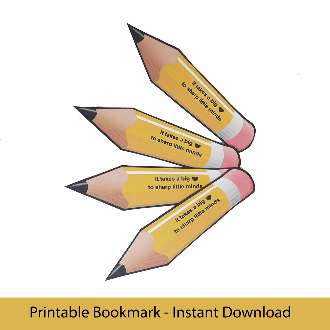 Printable Bookmark for Teacher, Instant Download, DIY Bookmark ...