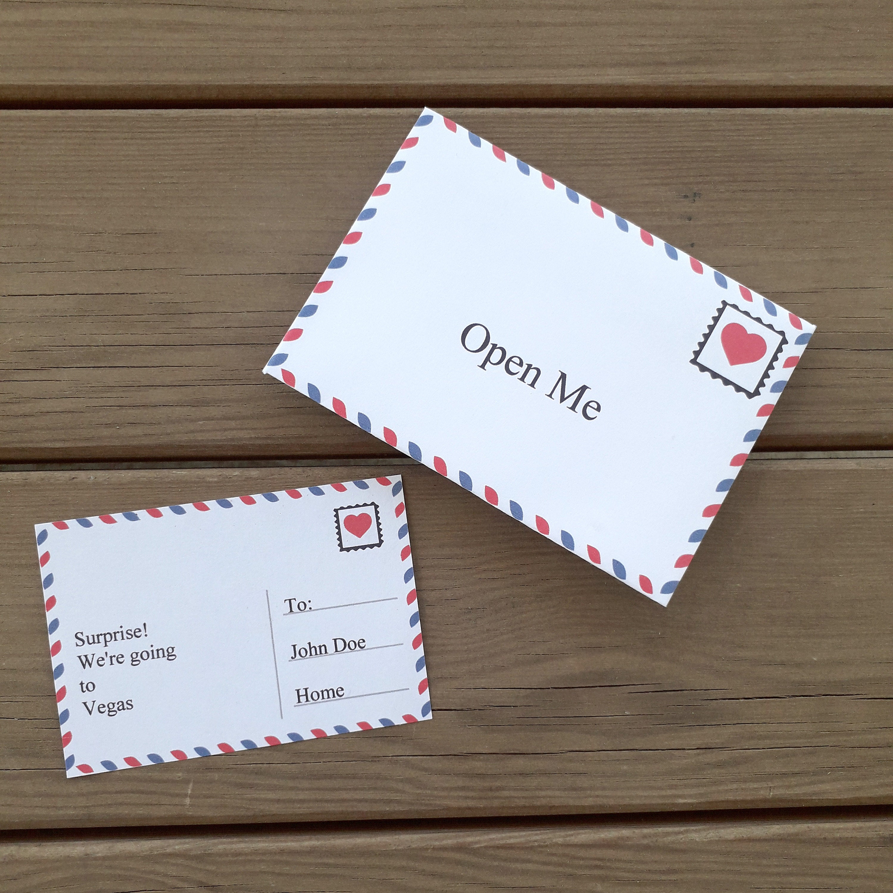 Surprise Trip Announcement Reveal Destination Surprise Card Etsy