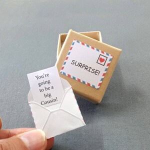 New baby card in a mini box