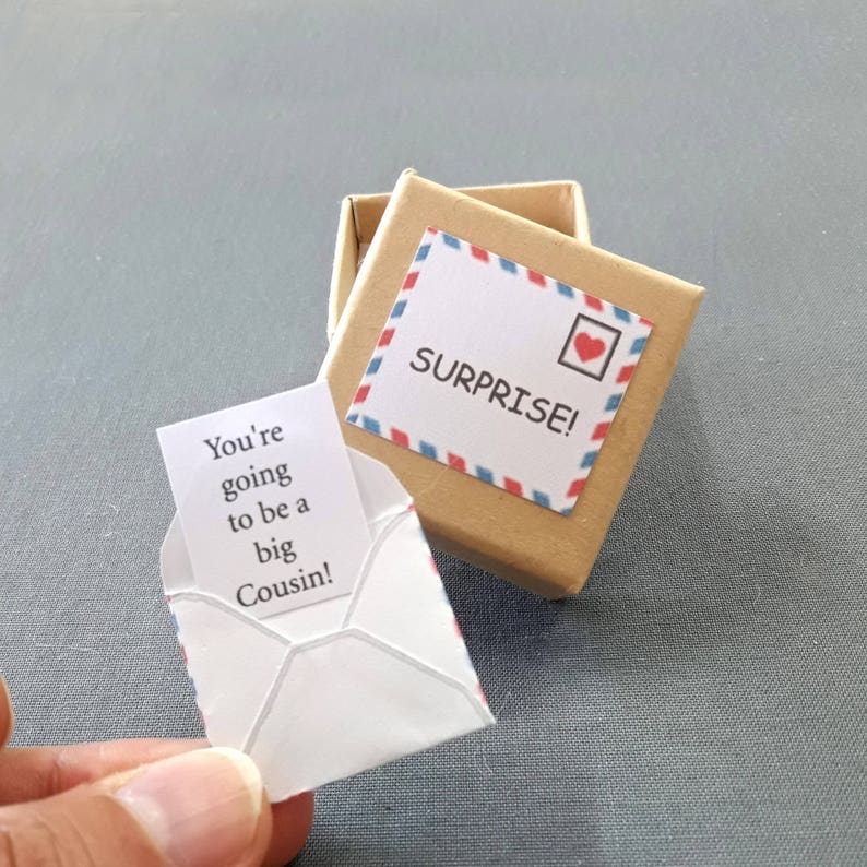 New baby card in a mini box