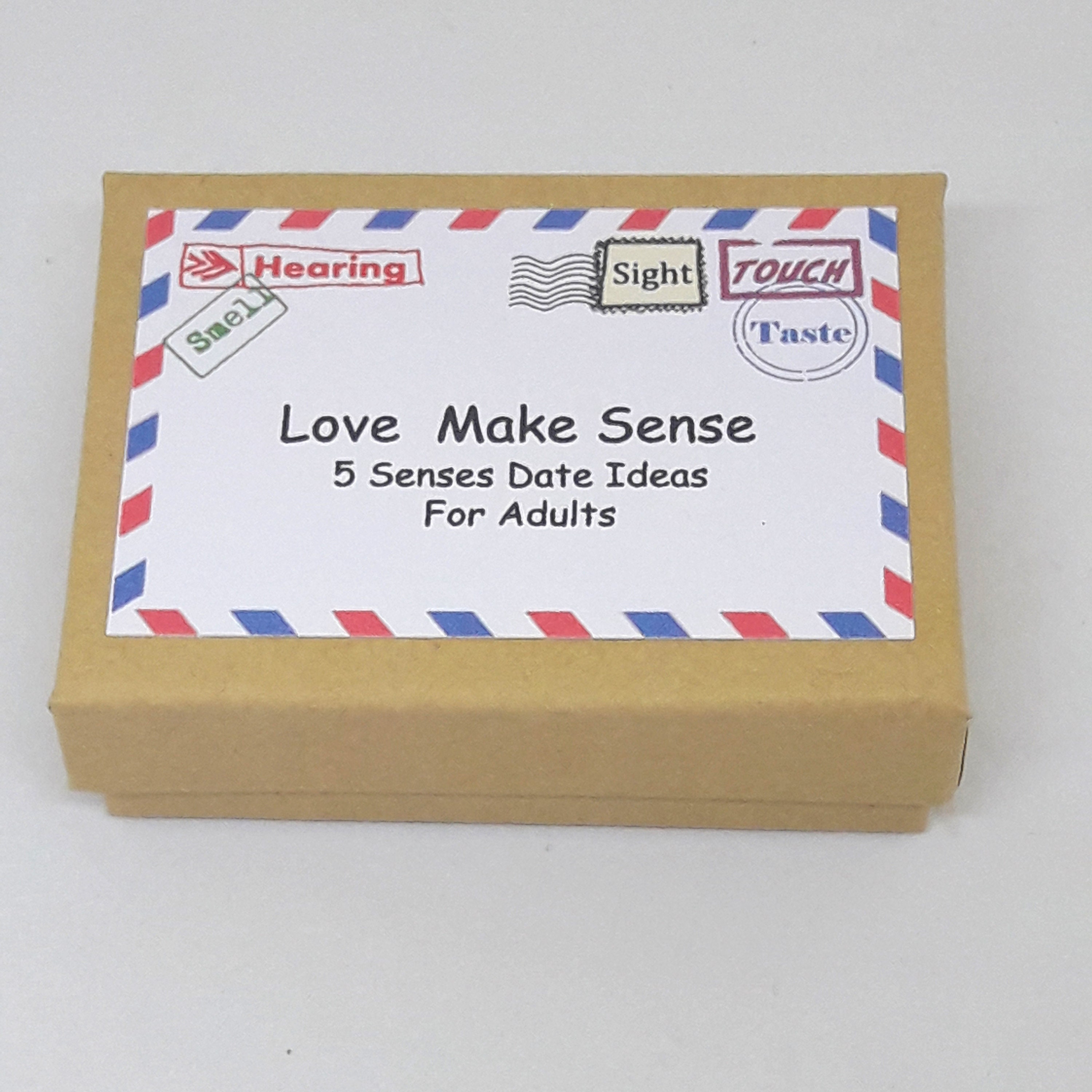 Five Senese Gift Tags & Card. 5 Senses Date Night Idea. Instant