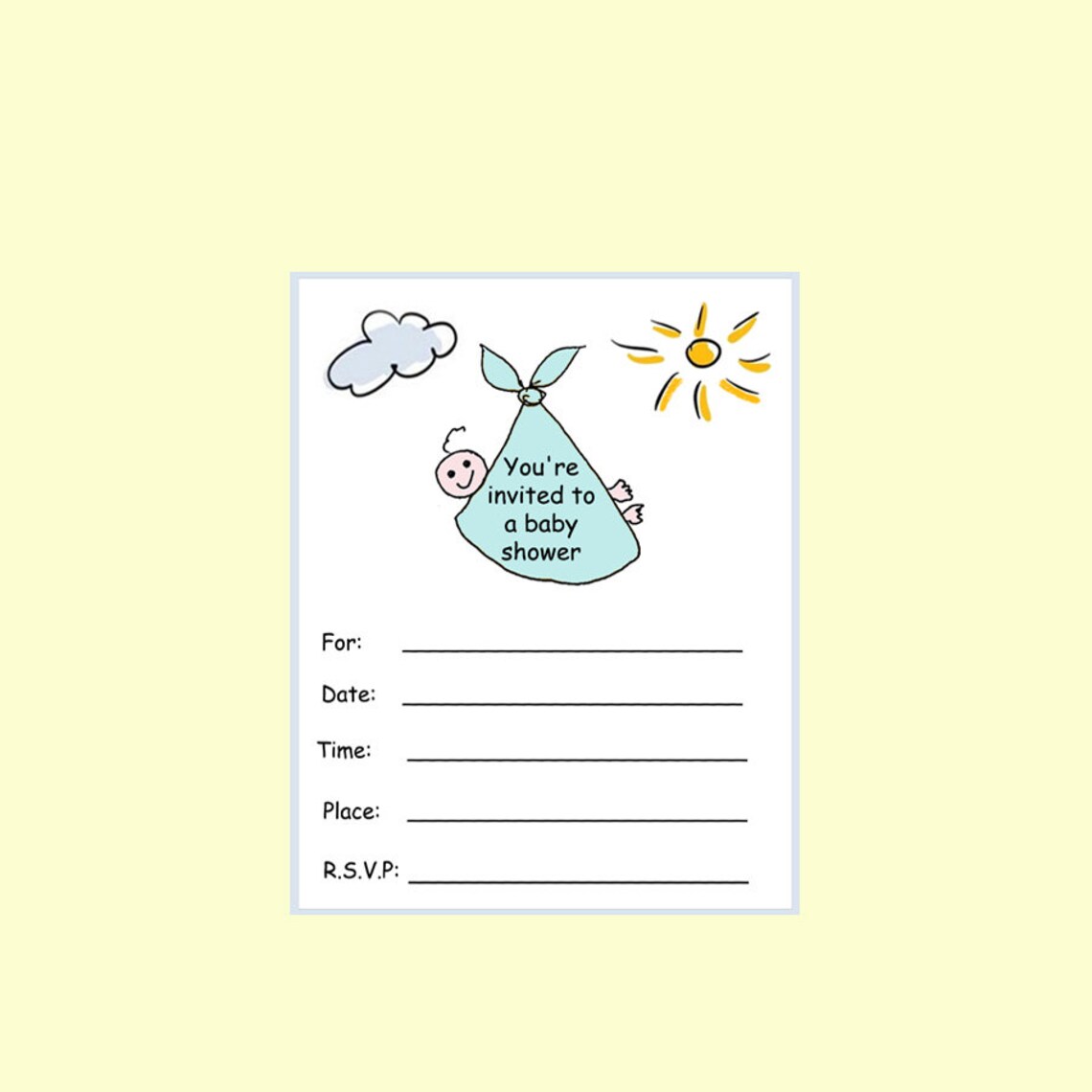 Printable Baby Boy Shower Invitationsinvites Printableboy | Etsy