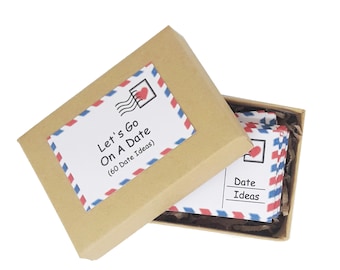 Date Night Cards for Couples, Date Night Box, First Anniversary Gift, Bridal Shower Gift, Wedding Gift, Date Night Jar