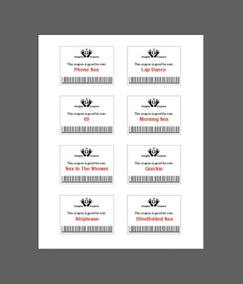 Printable Sex Coupon Naughty Sex Coupons Printable Sexy Etsy