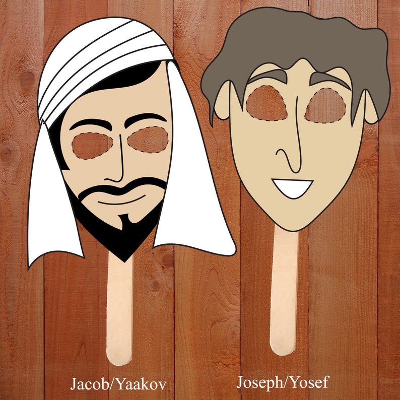 7 Printable Sukkot Masks, Black and White Templates and Colorful Mask ...
