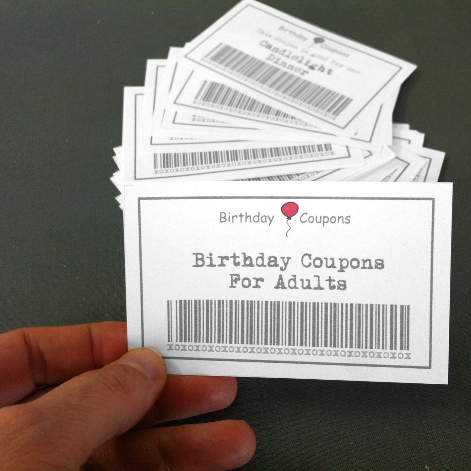 Birthday Coupons for Adults 39 Printable Coupons Diy Gift Etsy Israel
