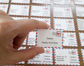 60 Indoor family activities, Printable, Editable, Instant Download, Family Fun Day, Stay At Home, Fun Family Party Games, Kid Friendly Games