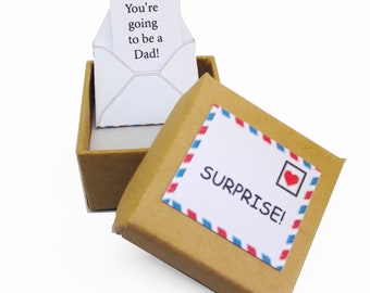 Anuncio de embarazo para el esposo, Caja de anuncios, Voy a ser papá, Estoy embarazada, Eres papá, Ideas para revelar el nacimiento de un bebé, Anuncio de bebé