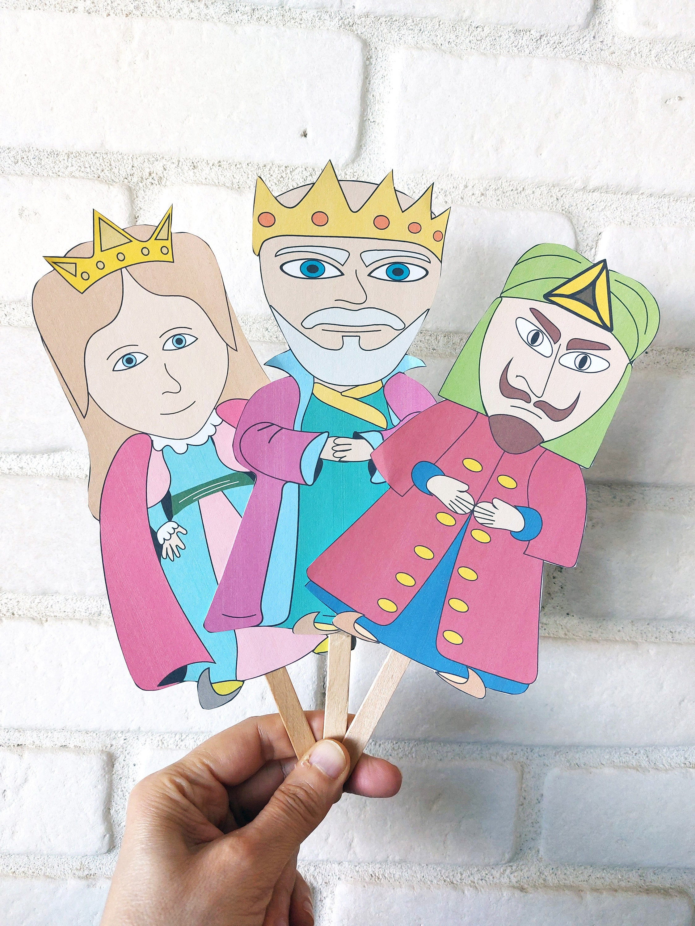 10 Printable Purim Puppets Instant Download Purim Download Etsy
