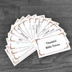 36 cartes de versets bibliques reconnaissants, téléchargement instantané, Thanksgiving, cartes d’encouragement, carte d’Écriture, cadeaux chrétiens, imprimables, inspirants