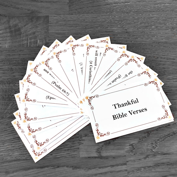 36 Cartes De Versets Bibliques Reconnaissants Telechargement Etsy