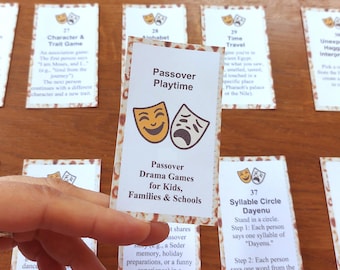 Passover Game for Kids, 107 Seder Activity Cards, Printable Passover Game, Family Seder Game, Classroom Passover Activity