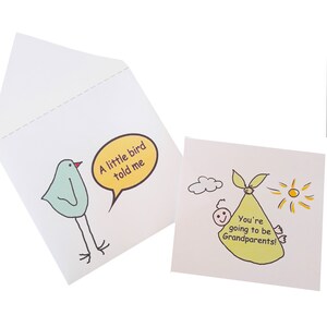 Faire-part de naissance, téléchargement numérique, imprimable, carte de grossesse, futur grand-parent, nouveau cadeau grand-parent, nouveau-né en route, faire-part de grossesse